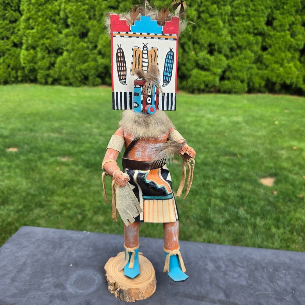 Vintage "Butterfly" Maiden Kachina Doll Hopi Navajo Artist Signed 13"